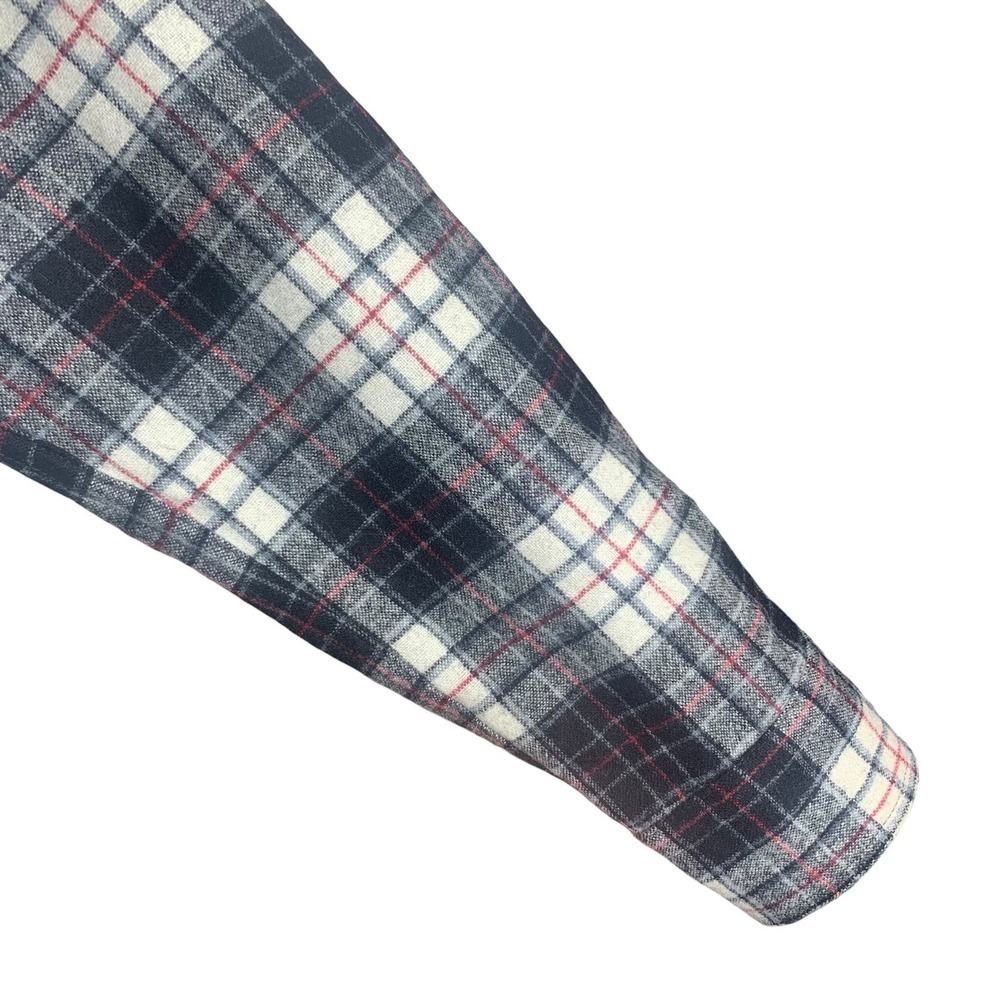 Pendleton Wool Flannel Shirt Mens Small Black White Red Plaid Button Down Oliver - Picture 8 of 16